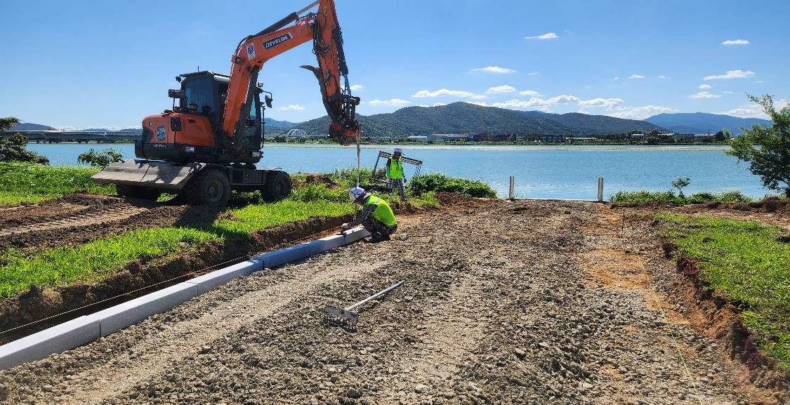 녹지경계석 설치